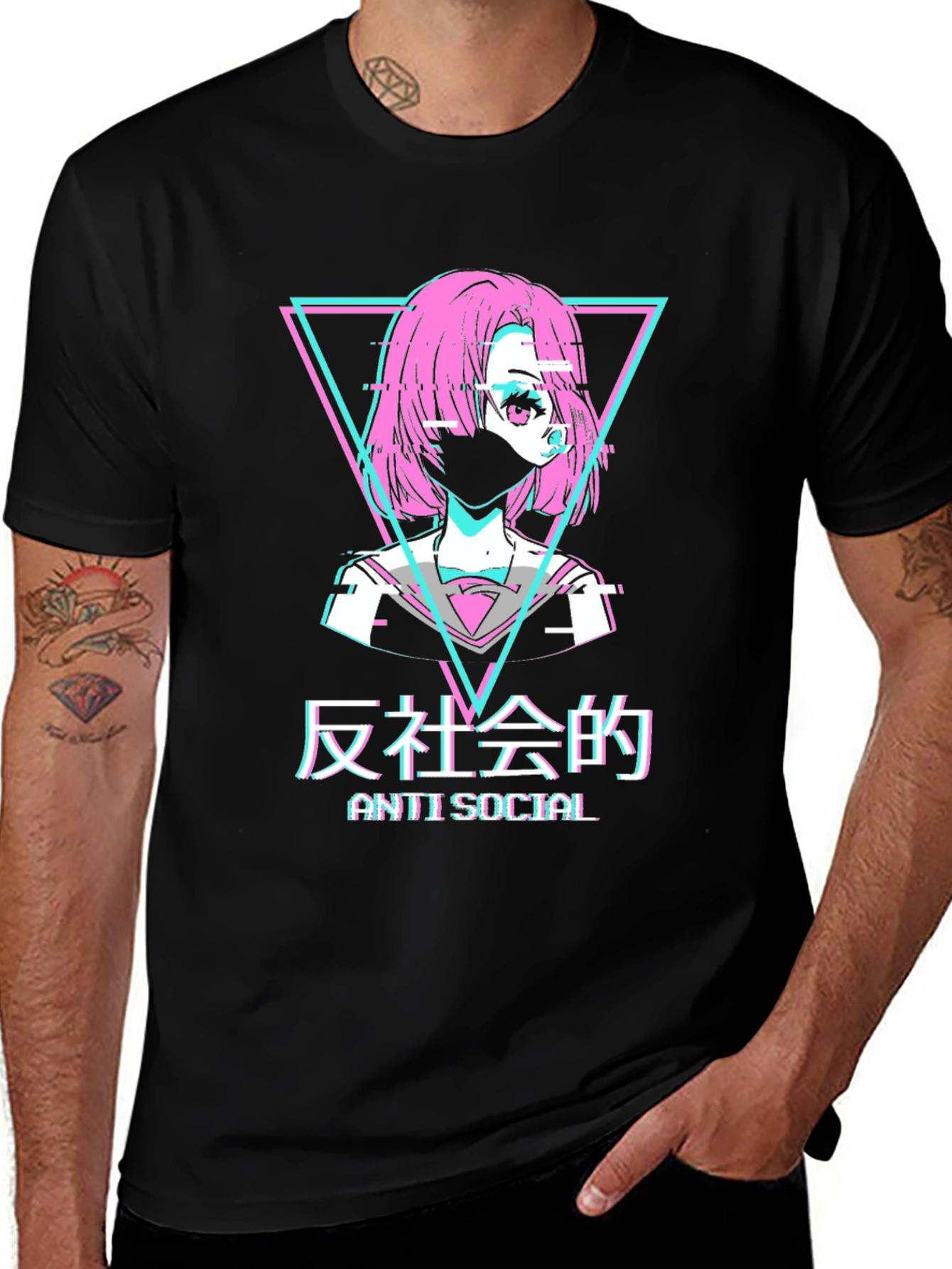 Anti Social Anime Style T-Shirt