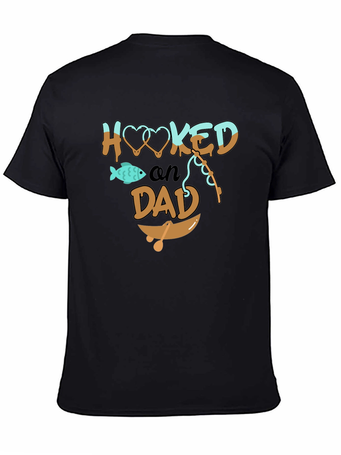 Hooked on Dad Graphic T-Shirt