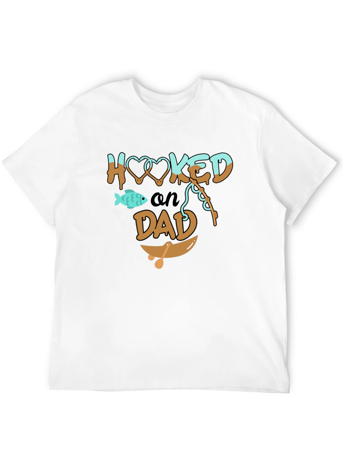 Hooked on Dad Graphic T-Shirt