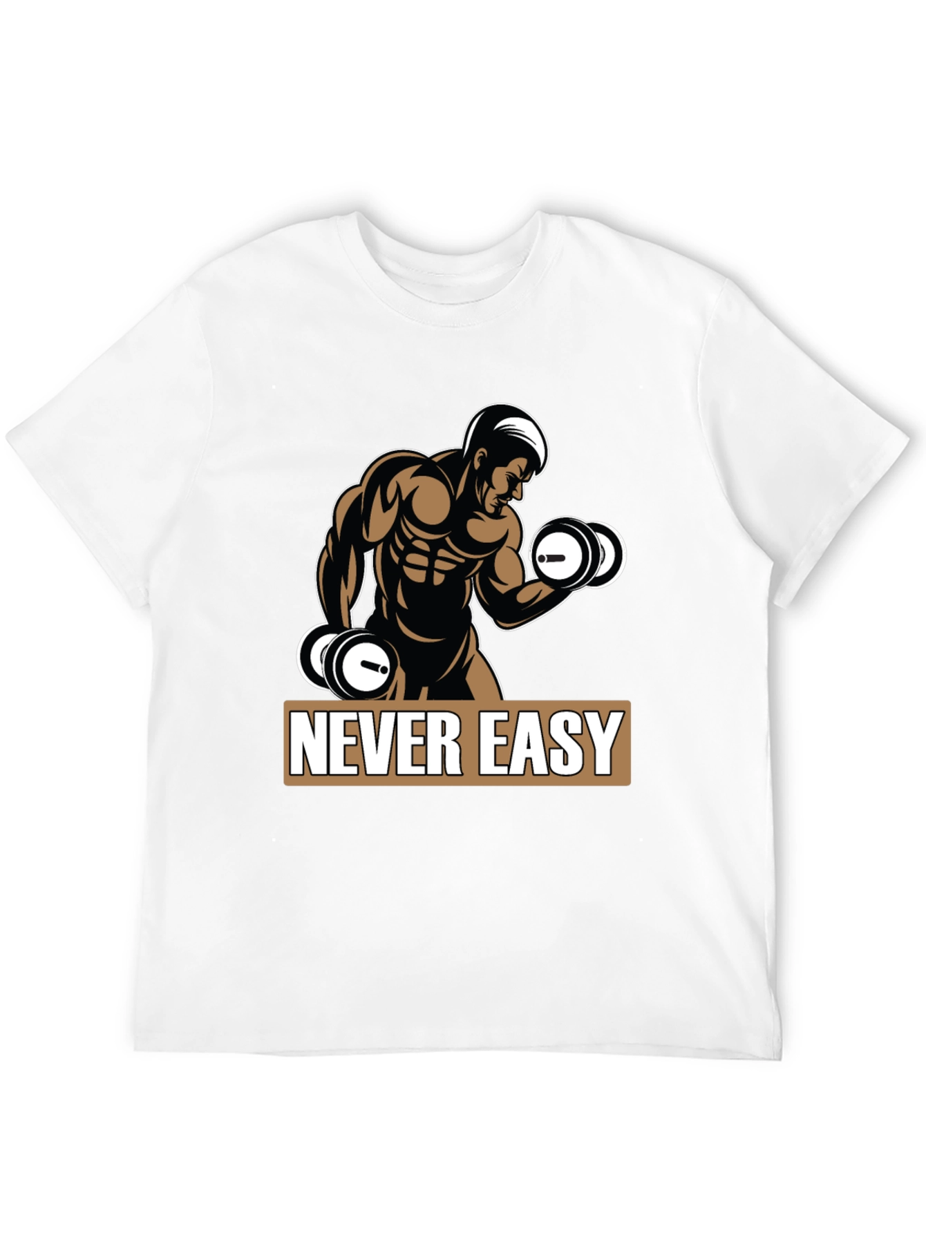 Never Easy Gym Workout Graphic Tee