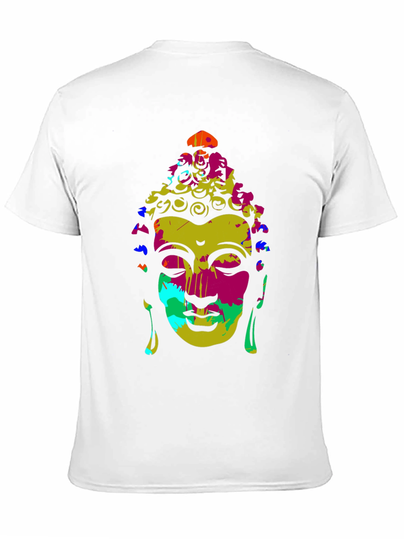 Colorful Buddha Graphic T-Shirt
