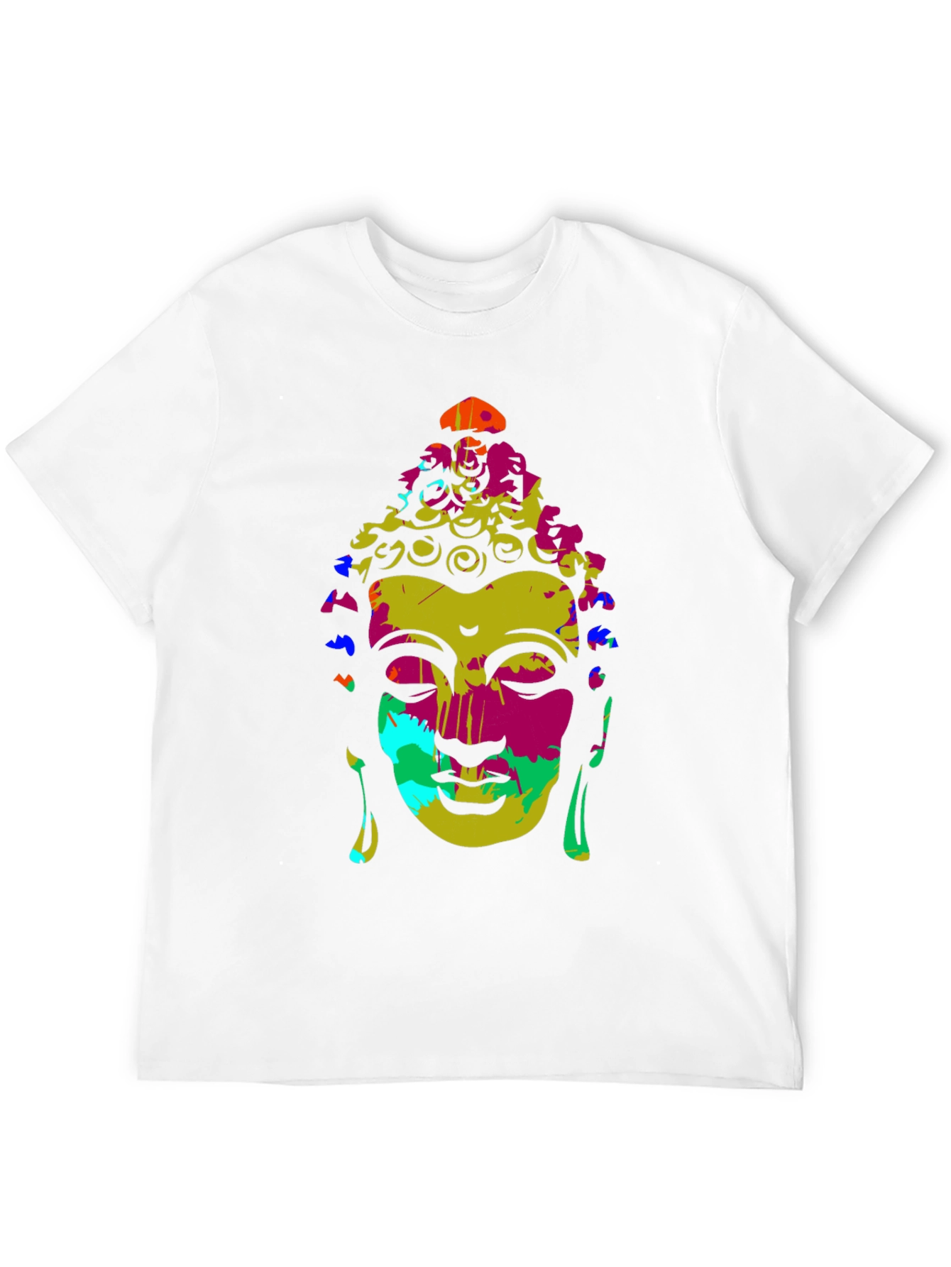 Colorful Buddha Graphic T-Shirt
