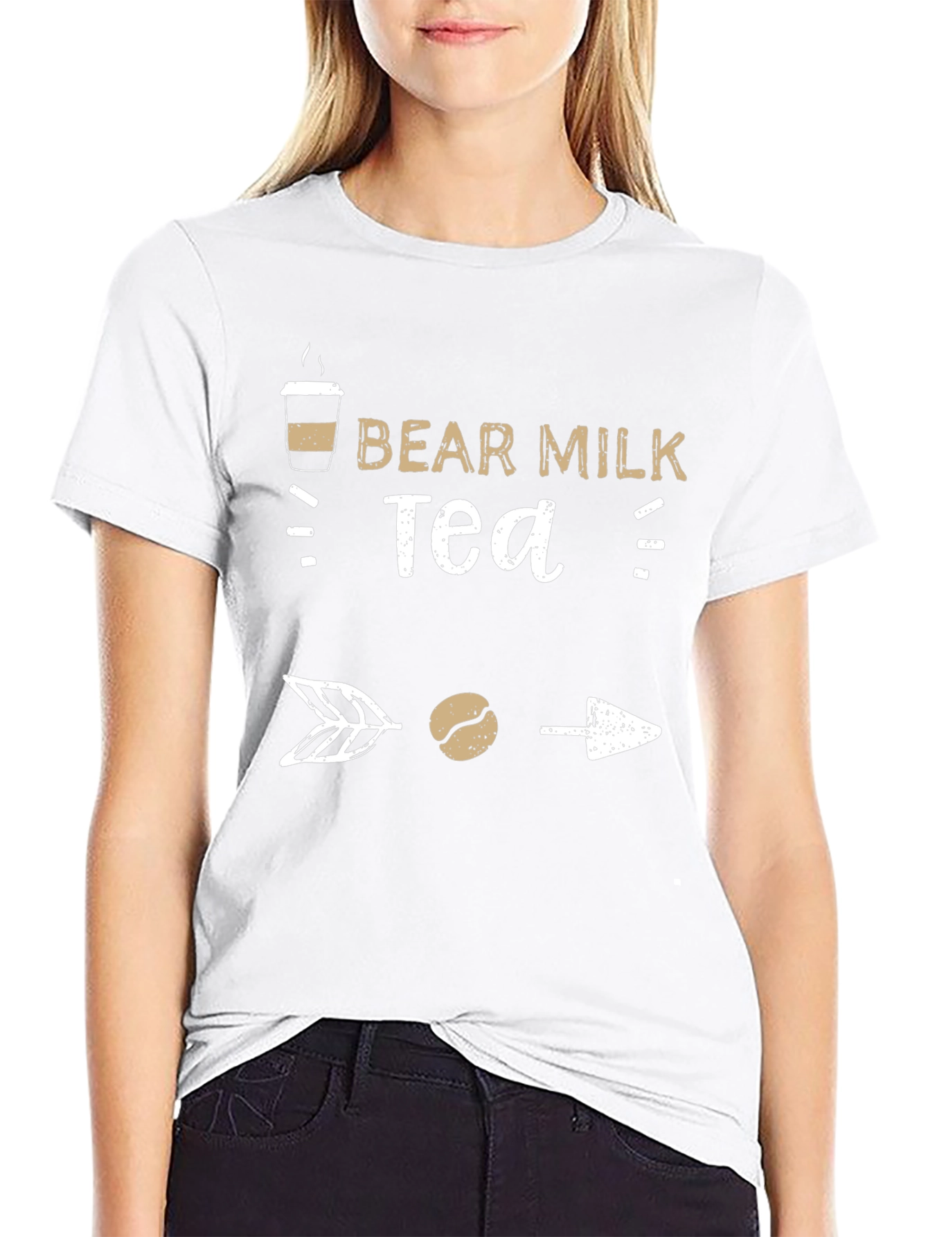 Bear Milk Tea Graphic T-Shirt - Coffee Lover Tee