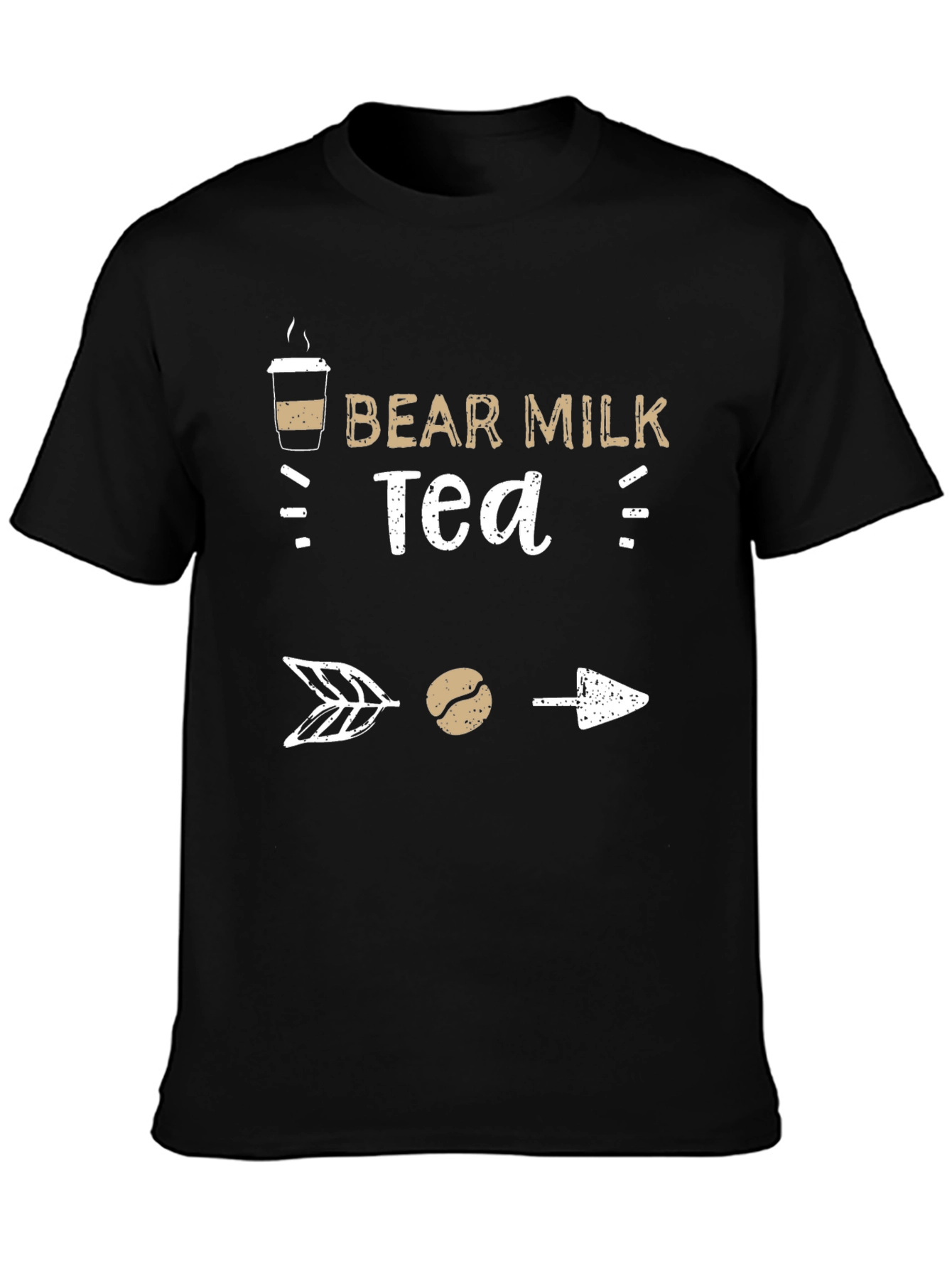 Bear Milk Tea Graphic T-Shirt - Coffee Lover Tee