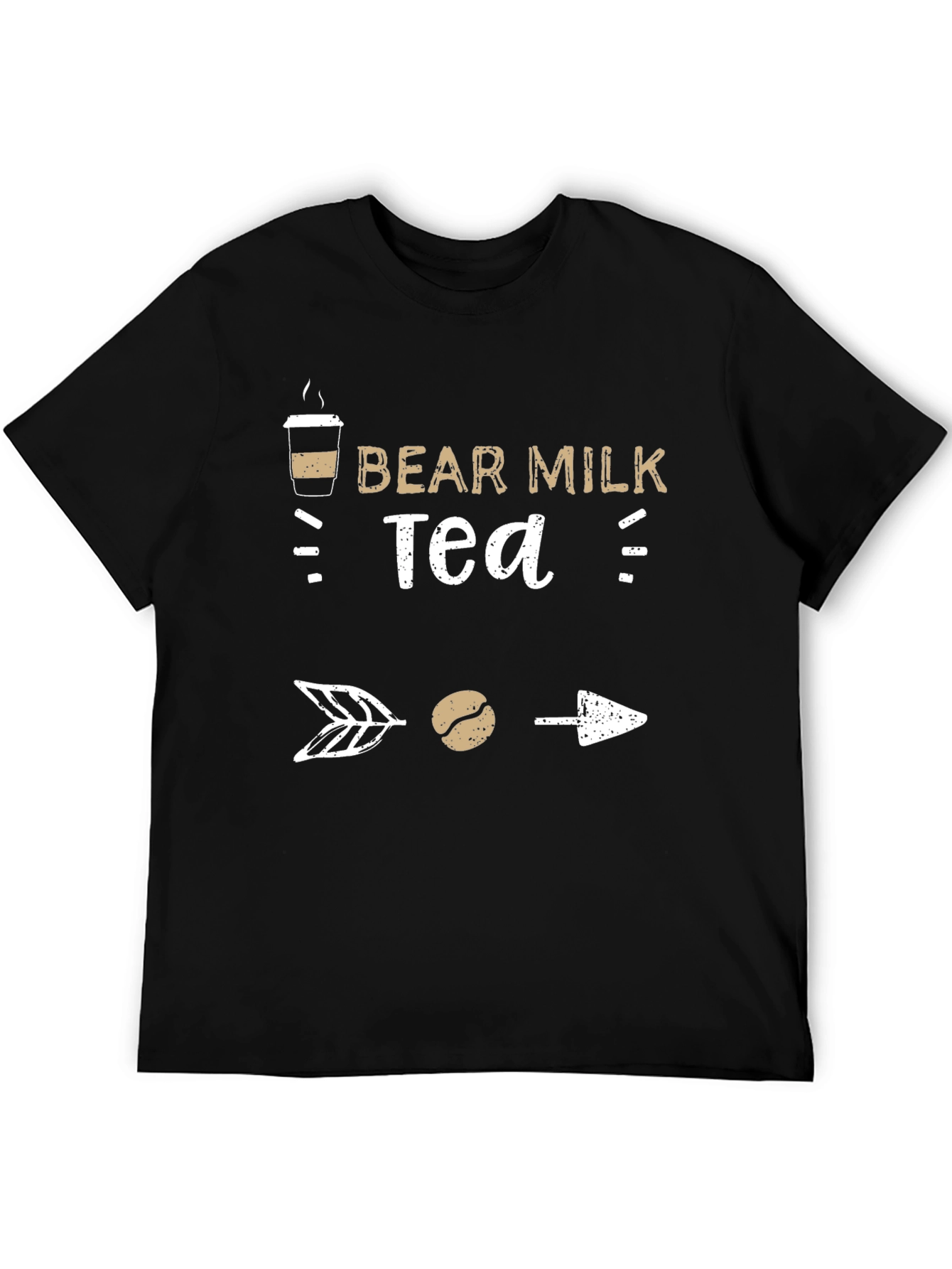 Bear Milk Tea Graphic T-Shirt - Coffee Lover Tee