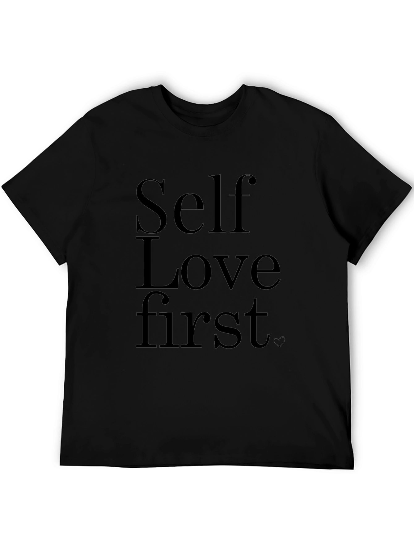 Self Love First Black Graphic Tee