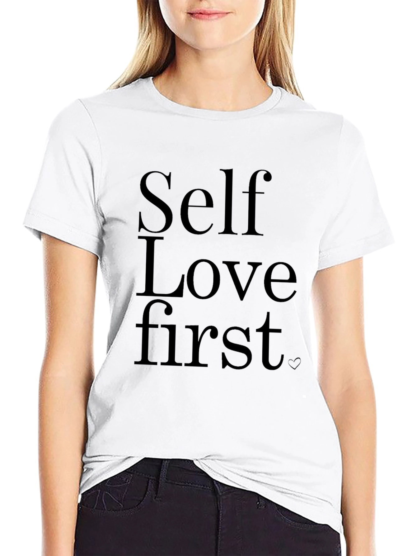 Self Love First Black Graphic Tee
