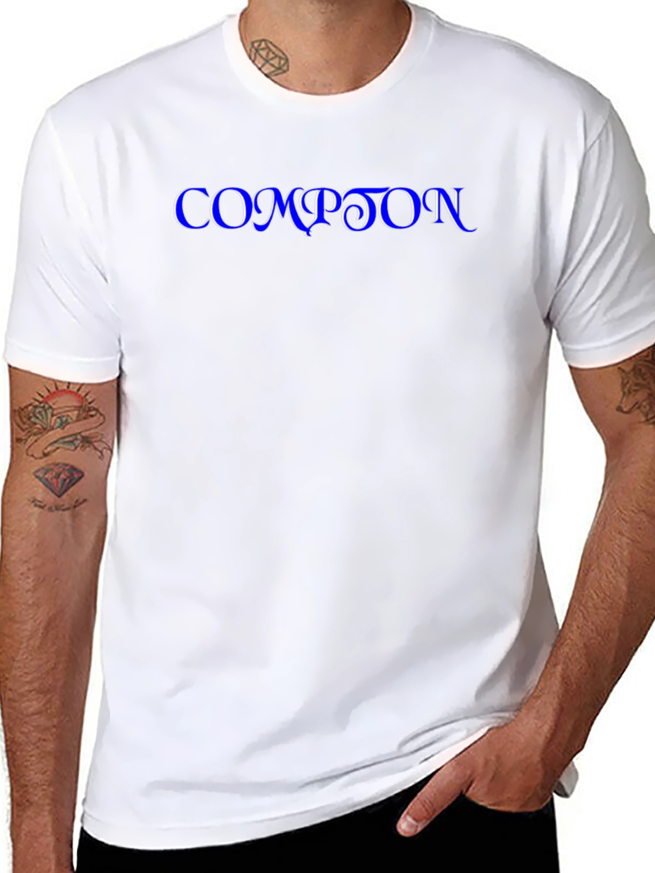 Compton Graphic Print Black T-Shirt