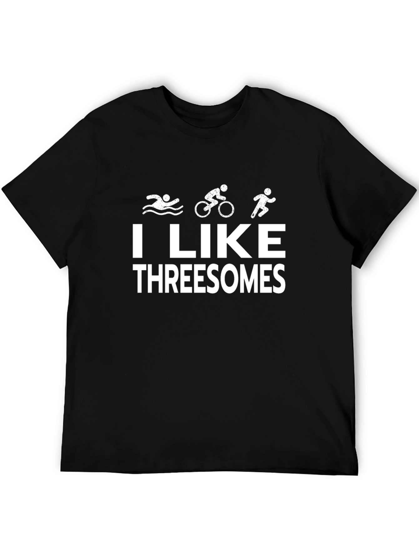 Funny Triathlon T-Shirt - I Like Threesomes