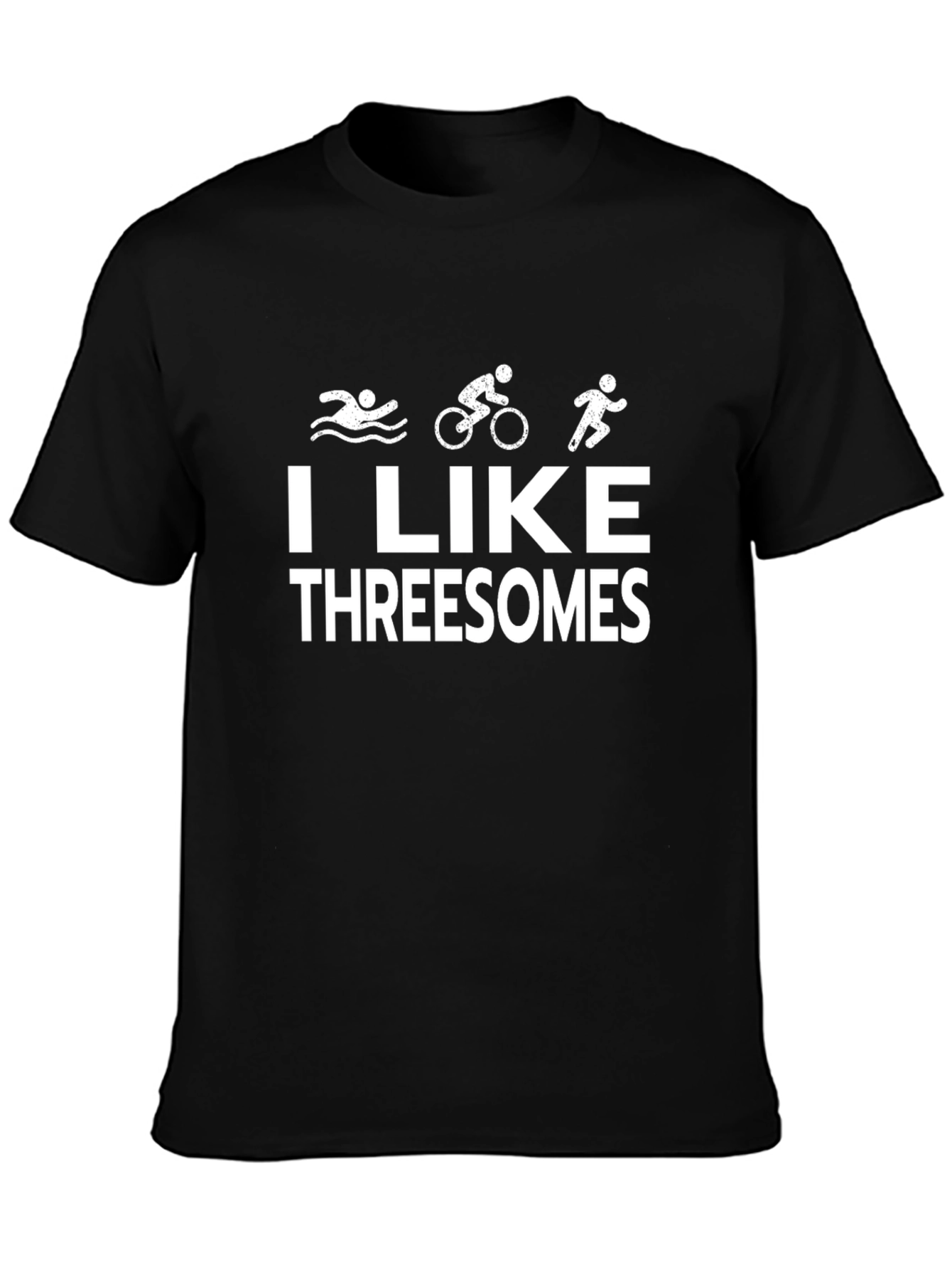 Funny Triathlon T-Shirt - I Like Threesomes