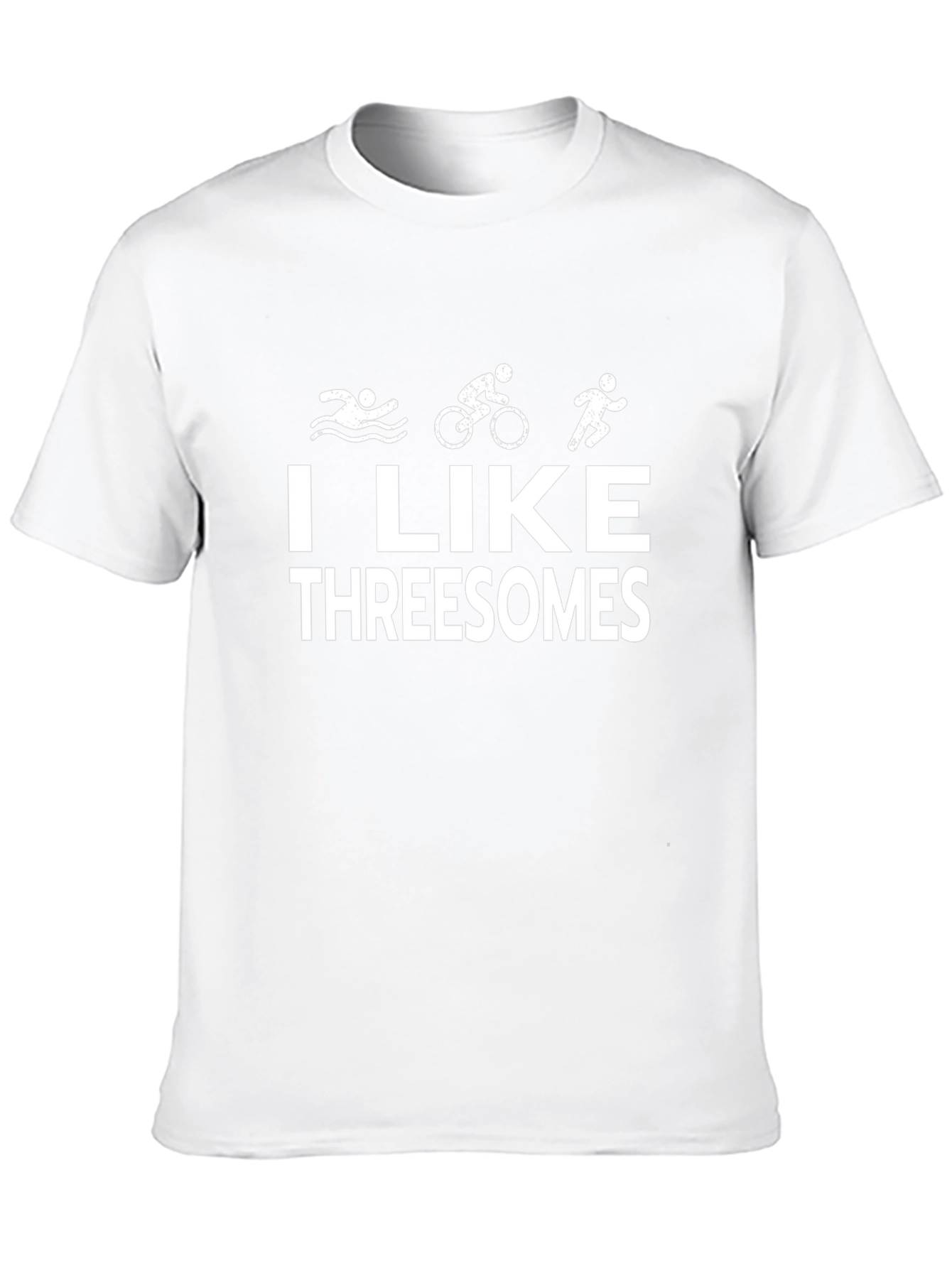 Funny Triathlon T-Shirt - I Like Threesomes