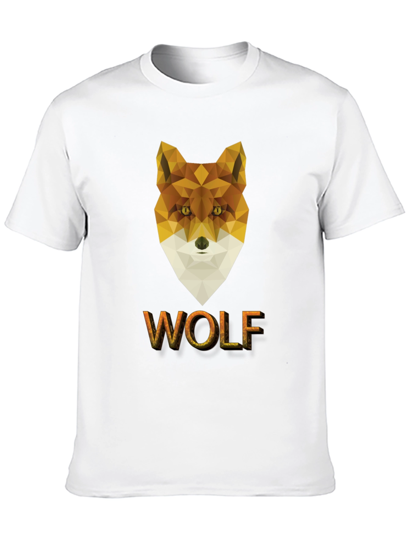 Geometric Wolf Graphic Tee - Modern Animal Print Shirt