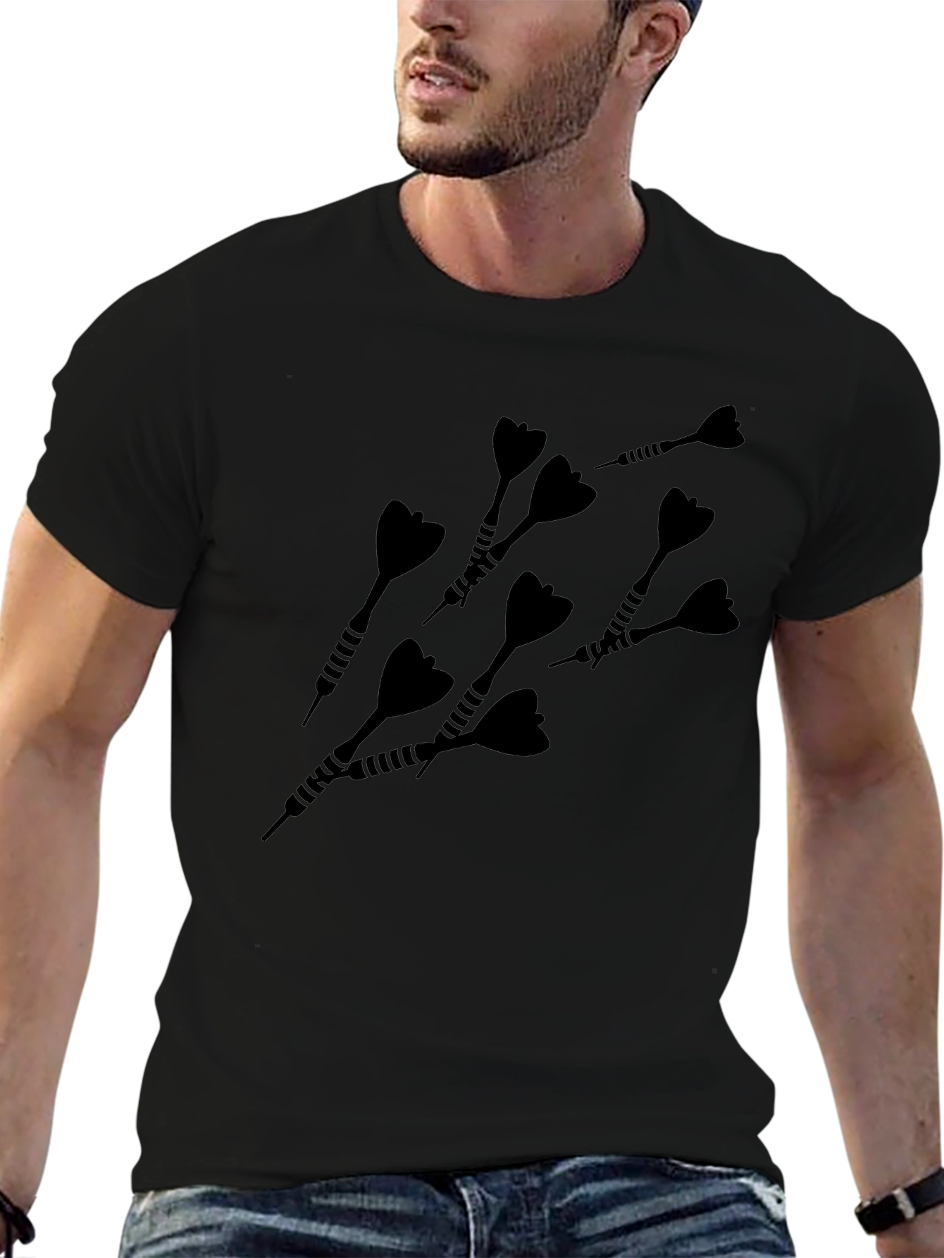 Dart Graphic Tee - Black Casual T-Shirt