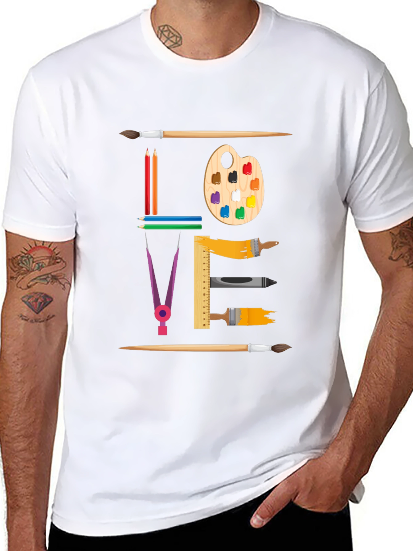 Artistic Love Graphic T-Shirt