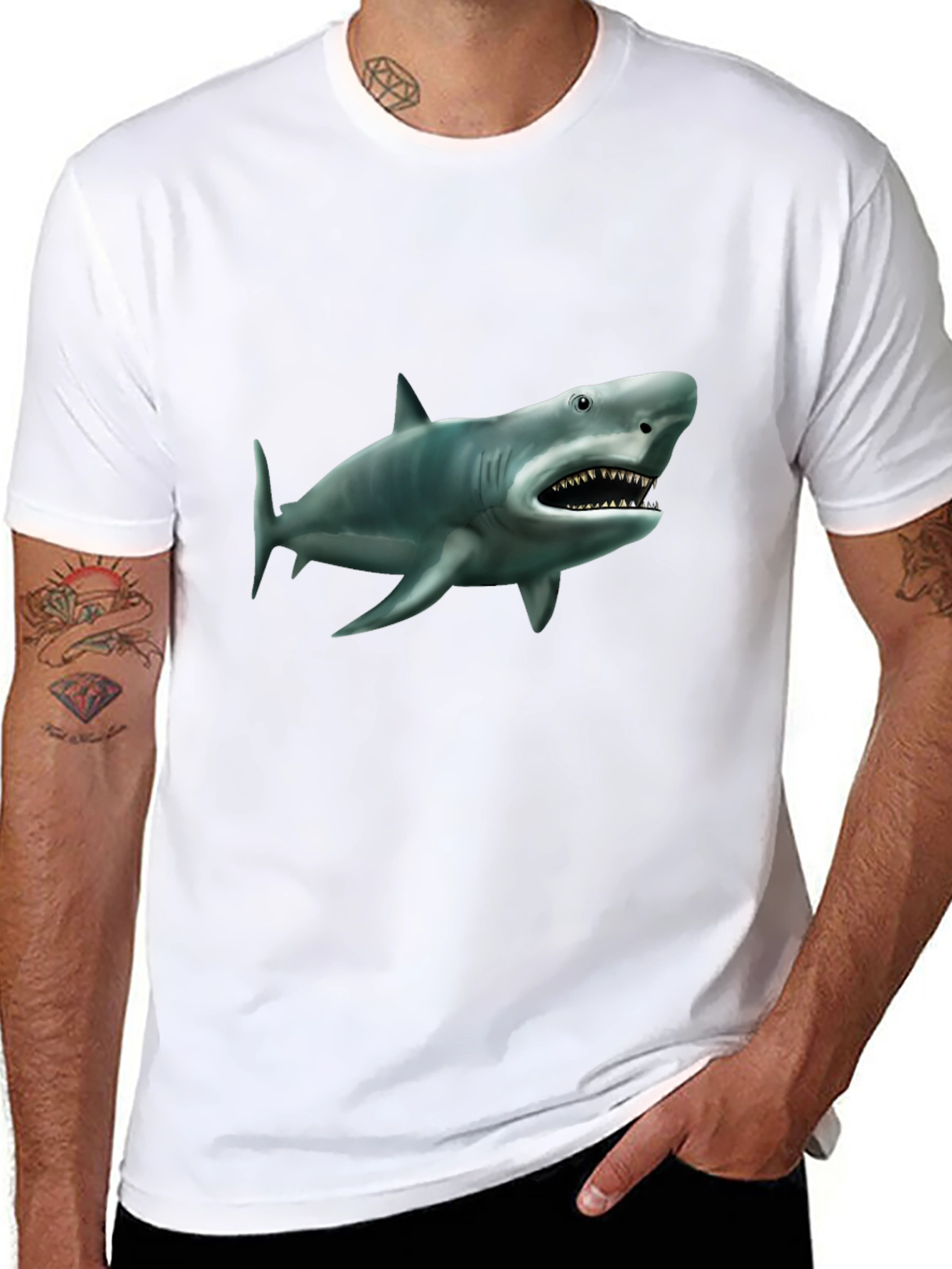 Shark Graphic Black T-Shirt