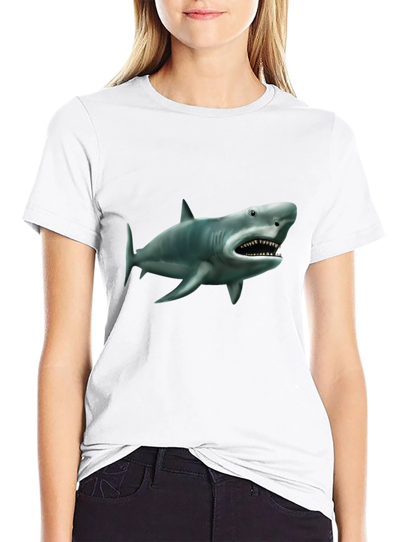 Shark Graphic Black T-Shirt