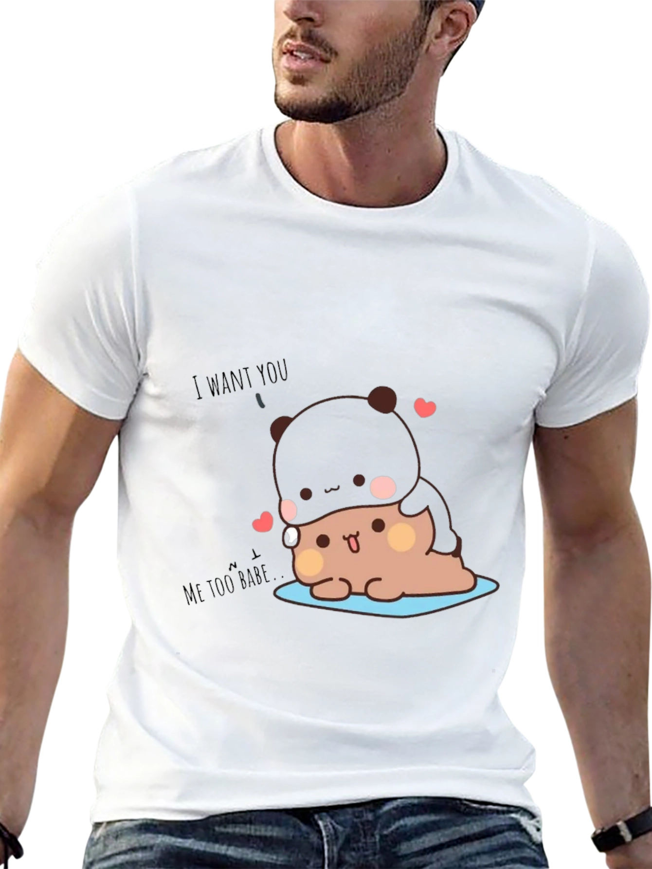 Cute Cartoon Panda T-Shirt - I Want You!