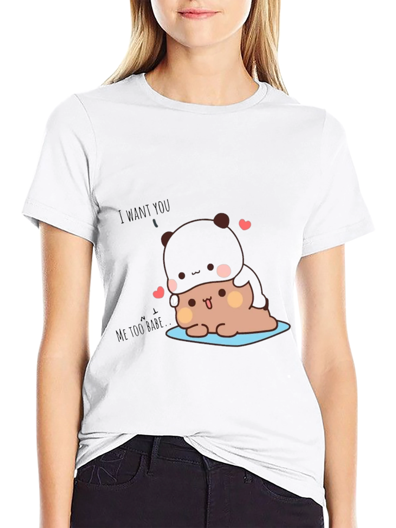 Cute Cartoon Panda T-Shirt - I Want You!