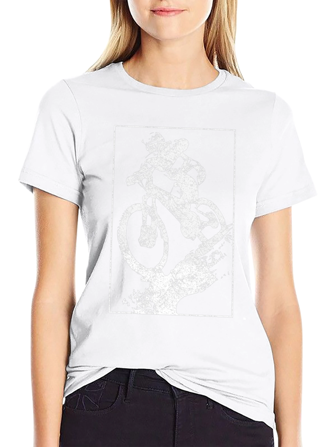 Mountain Bike Graphic Tee - Distressed Print