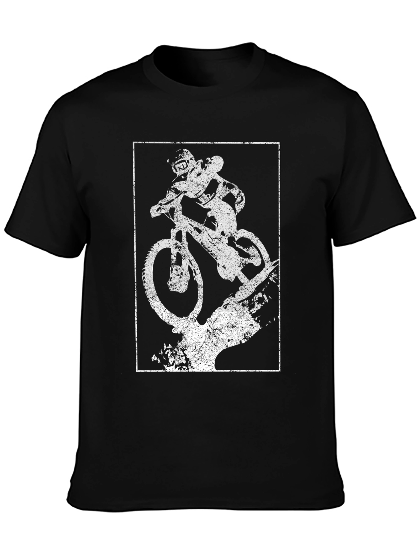 Mountain Bike Graphic Tee - Distressed Print