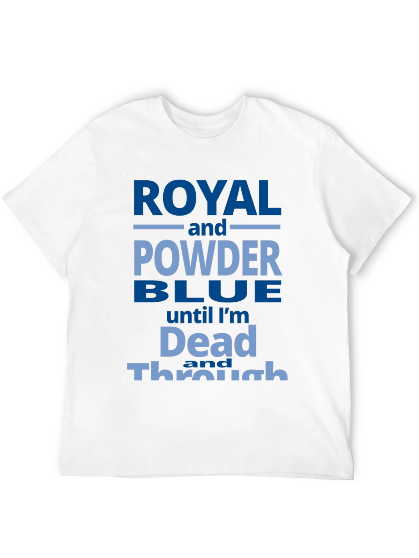 Royal and Powder Blue Graphic T-Shirt