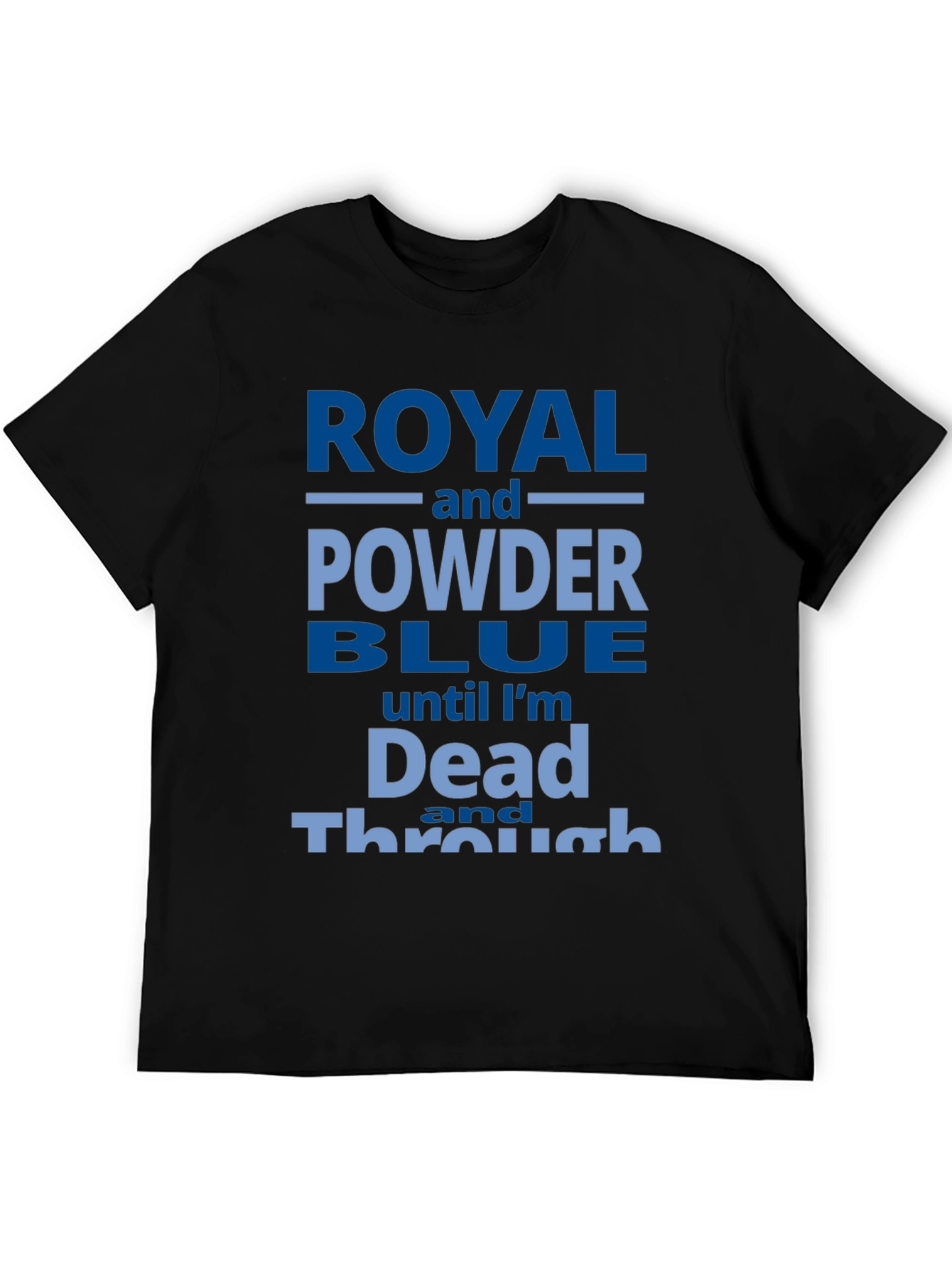 Royal and Powder Blue Graphic T-Shirt