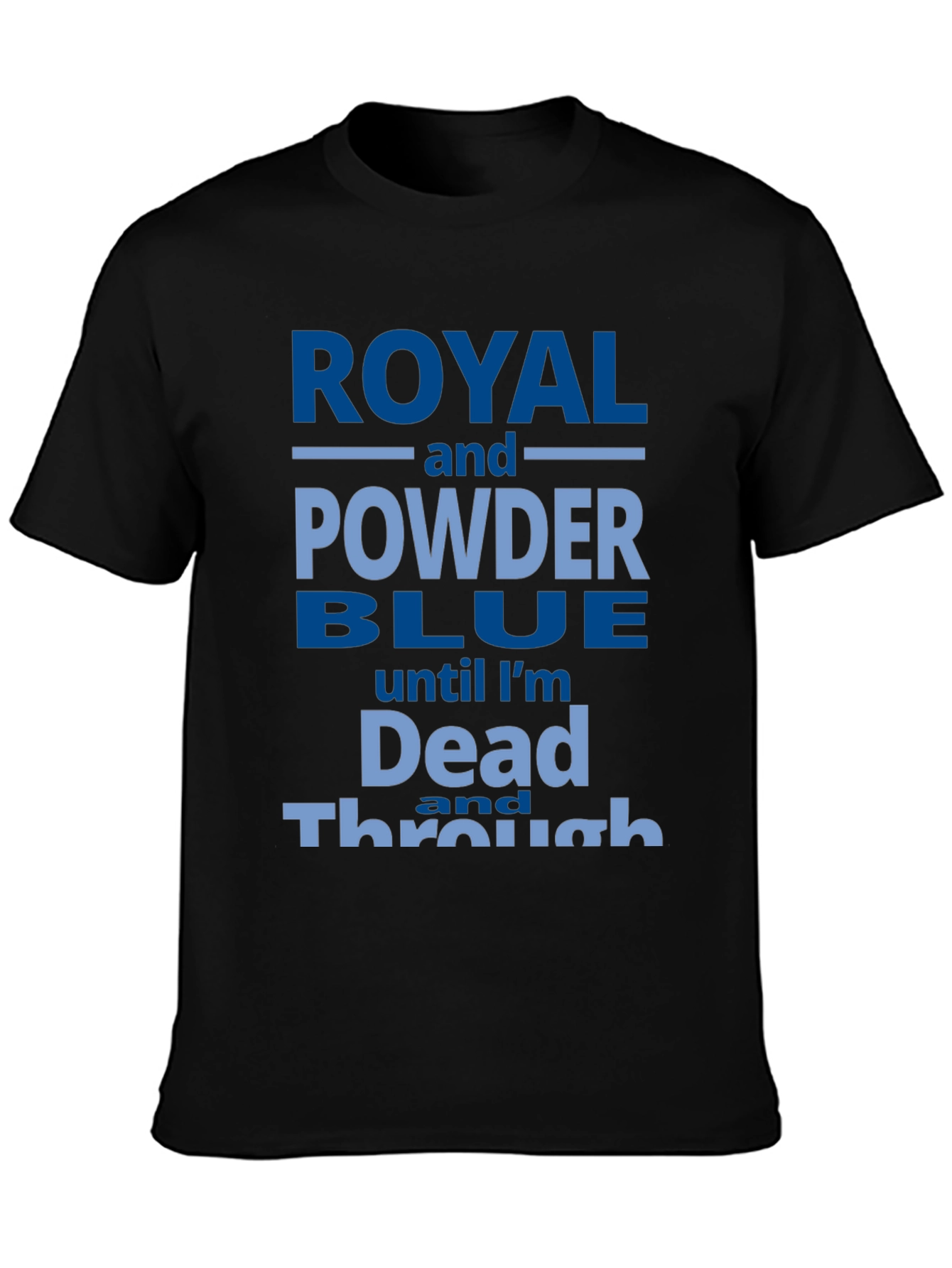 Royal and Powder Blue Graphic T-Shirt