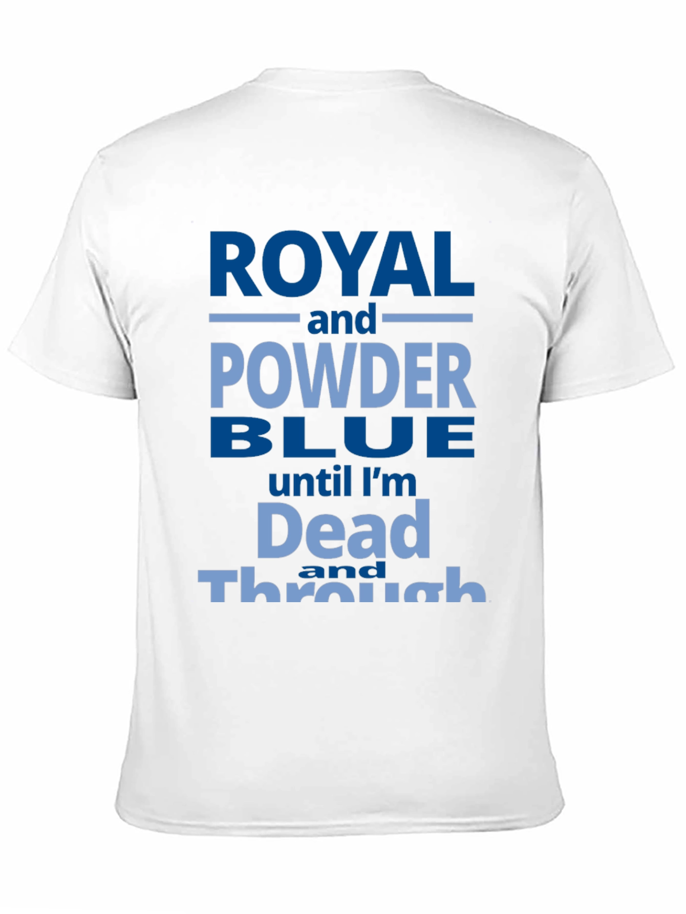 Royal and Powder Blue Graphic T-Shirt