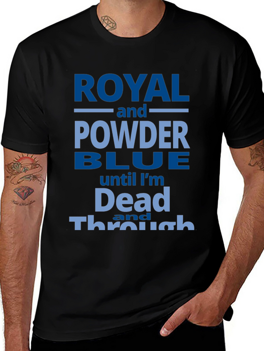 Royal and Powder Blue Graphic T-Shirt