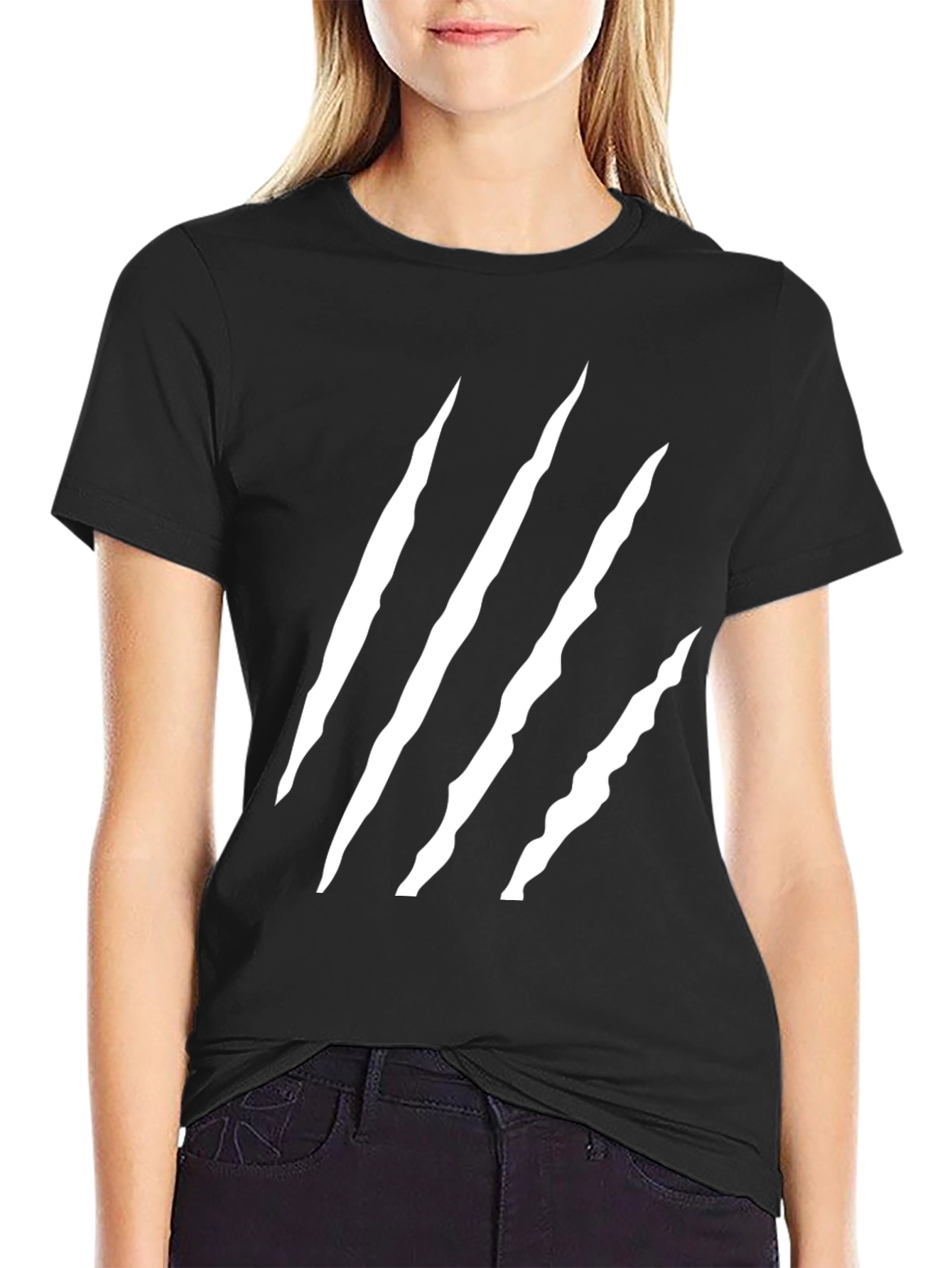 Mens Black Claw Scratch Graphic Tee