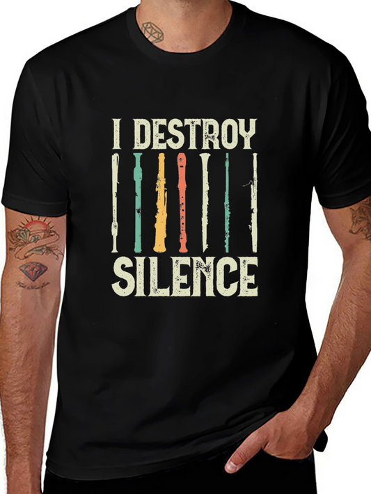 I Destroy Silence Music T-Shirt