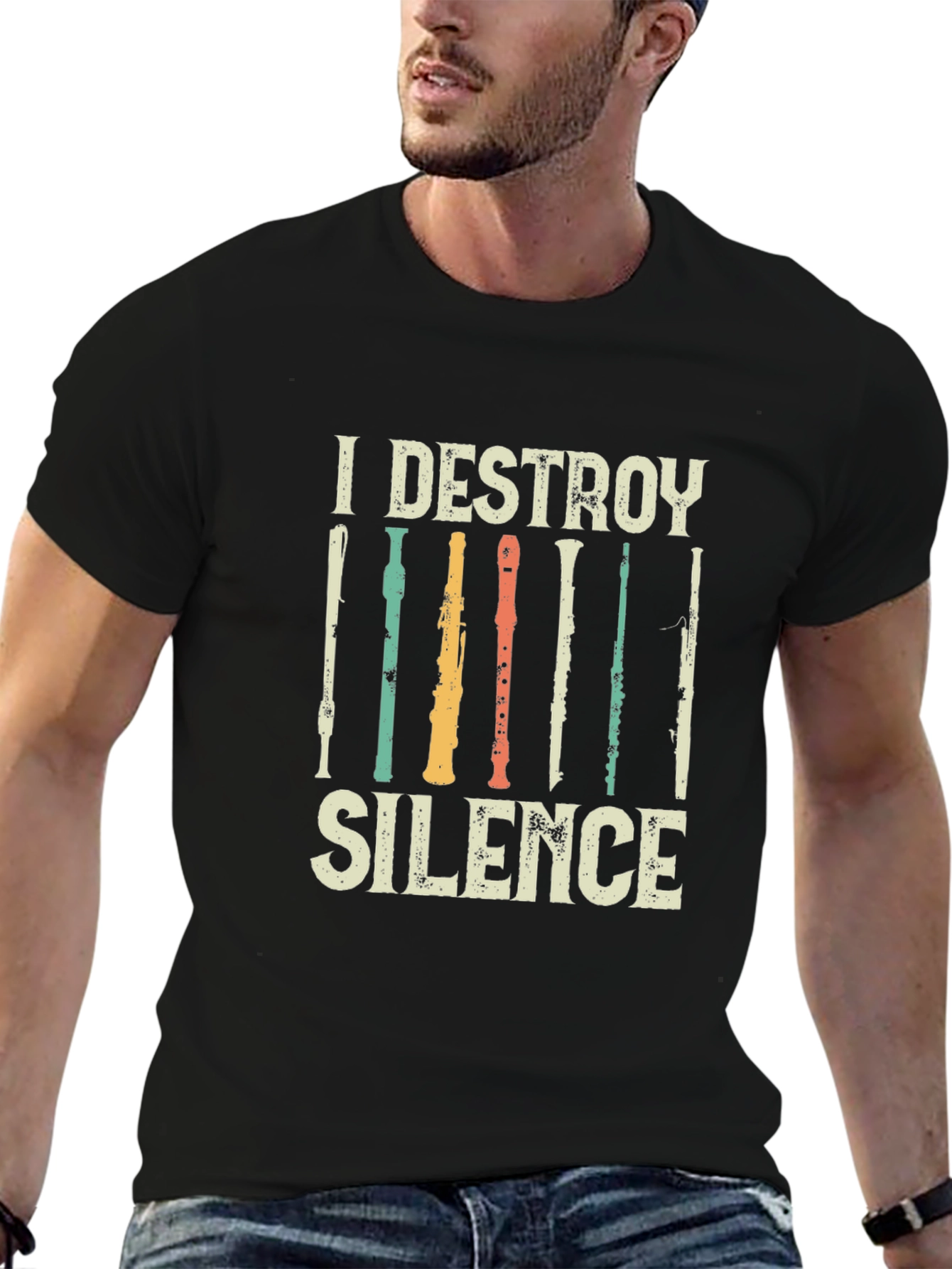 I Destroy Silence Music T-Shirt