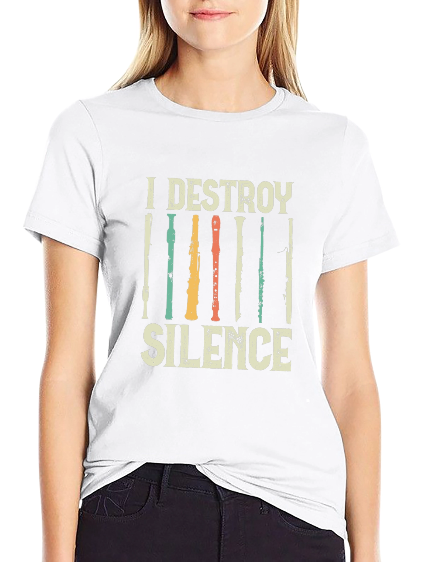 I Destroy Silence Music T-Shirt