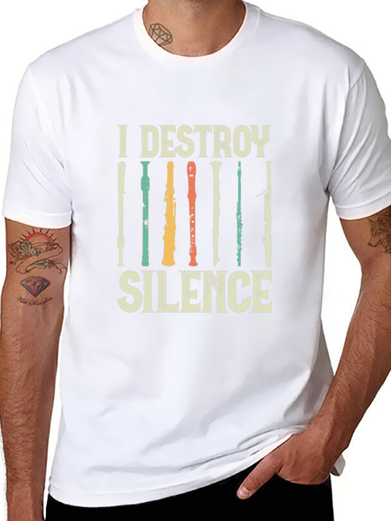 I Destroy Silence Music T-Shirt