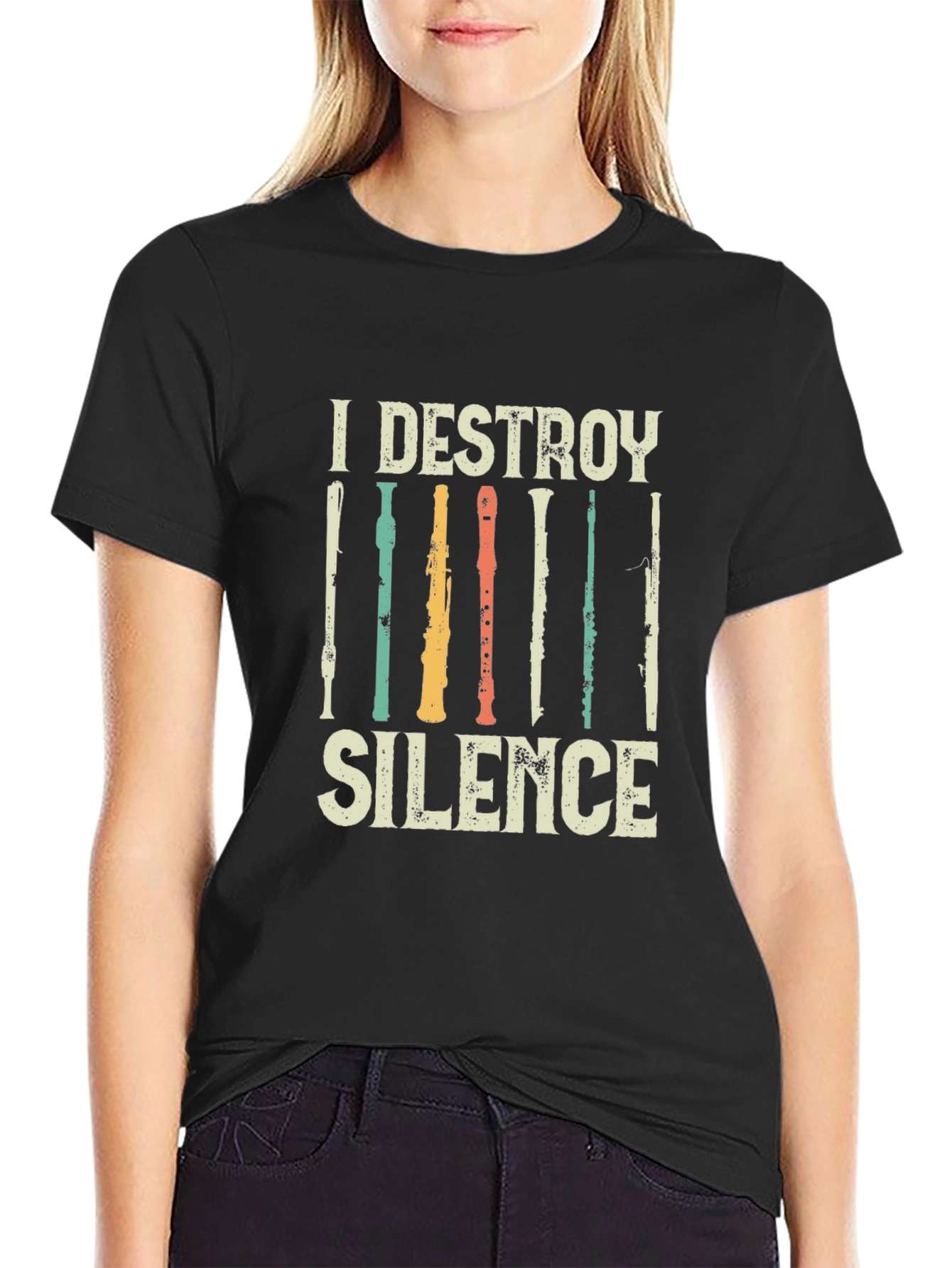 I Destroy Silence Music T-Shirt