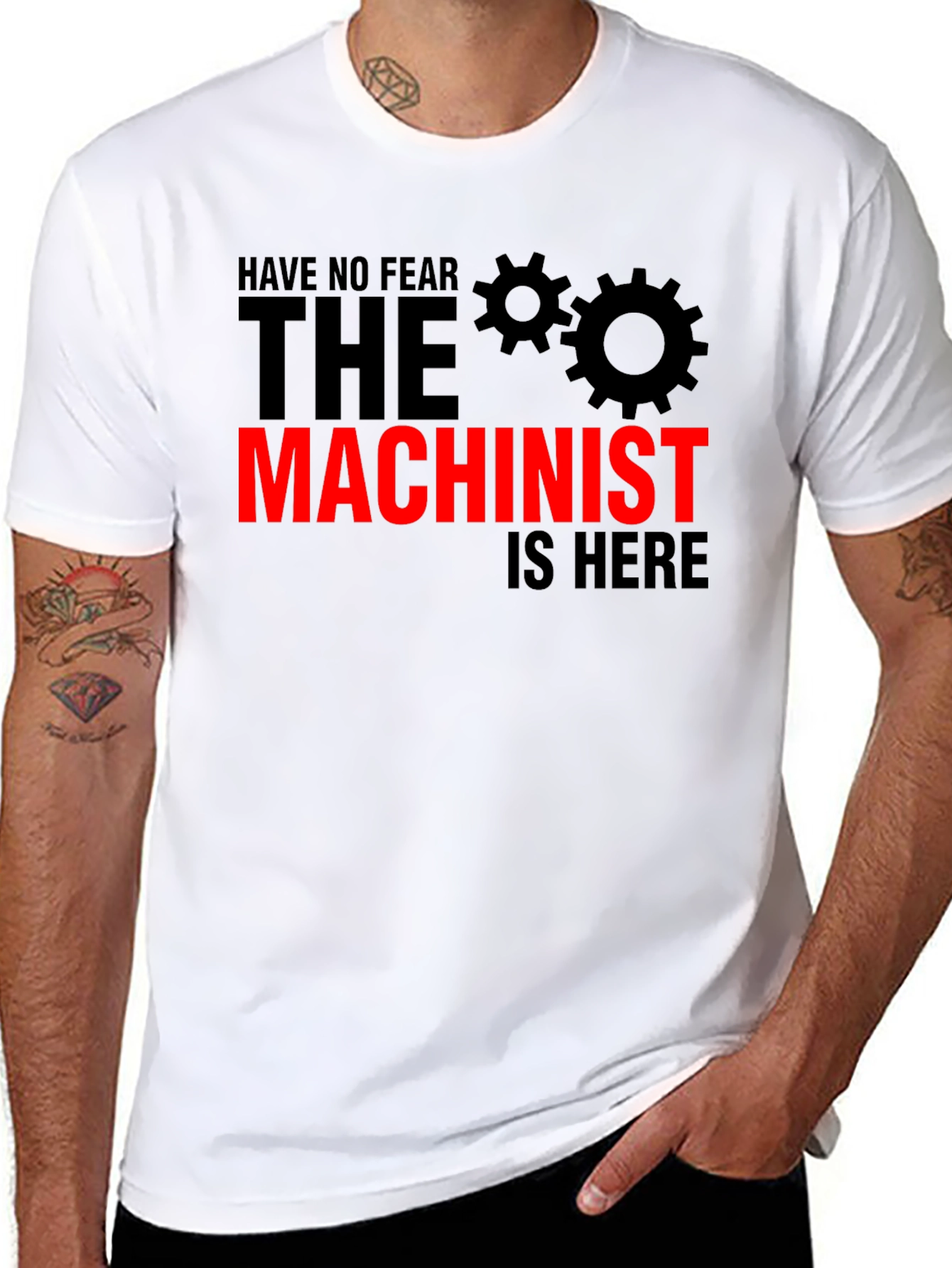Machinist T-Shirt - No Fear The Machinist Is Here!