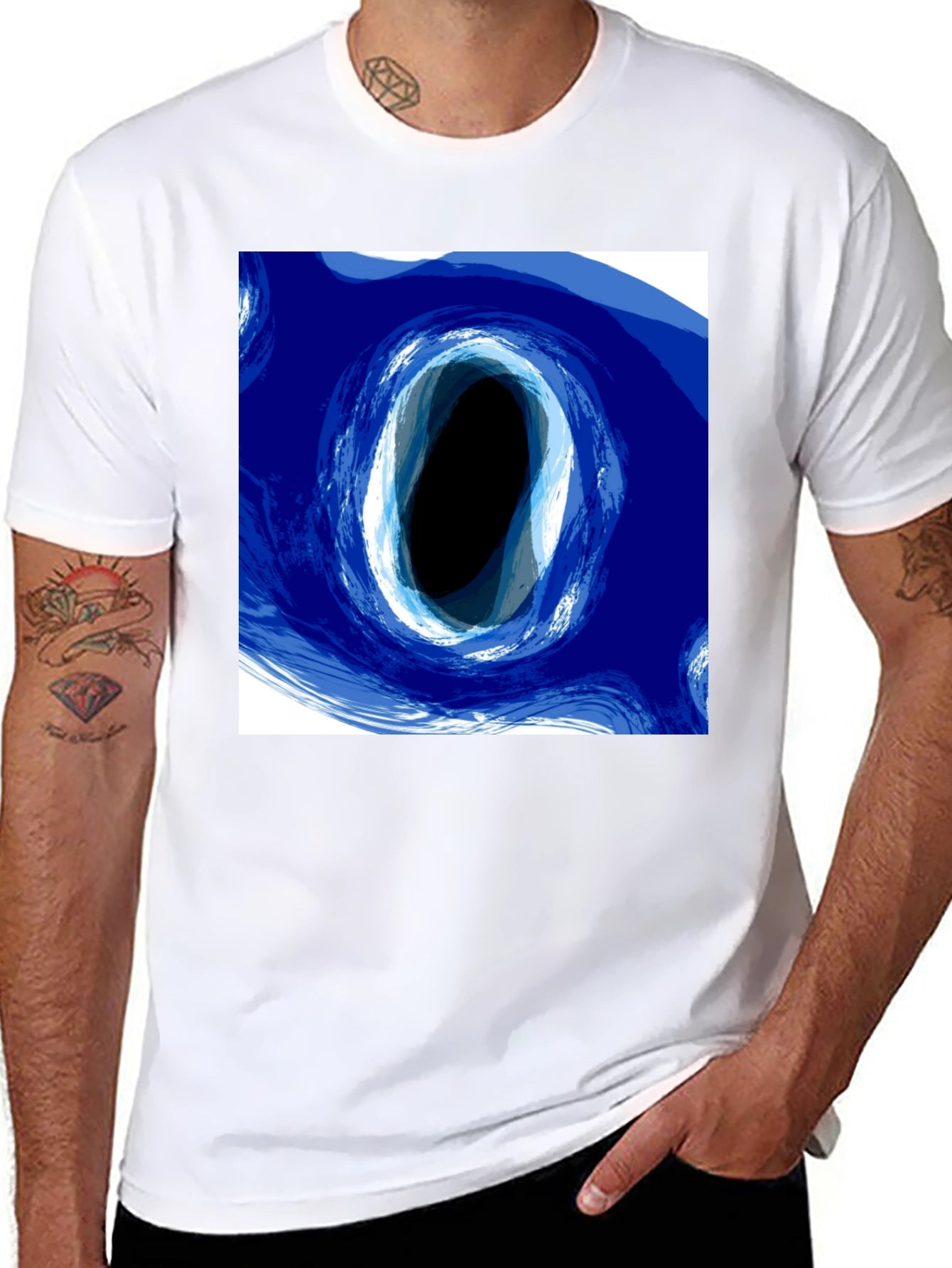Abstract Portal Graphic Tee - Modern Art Design
