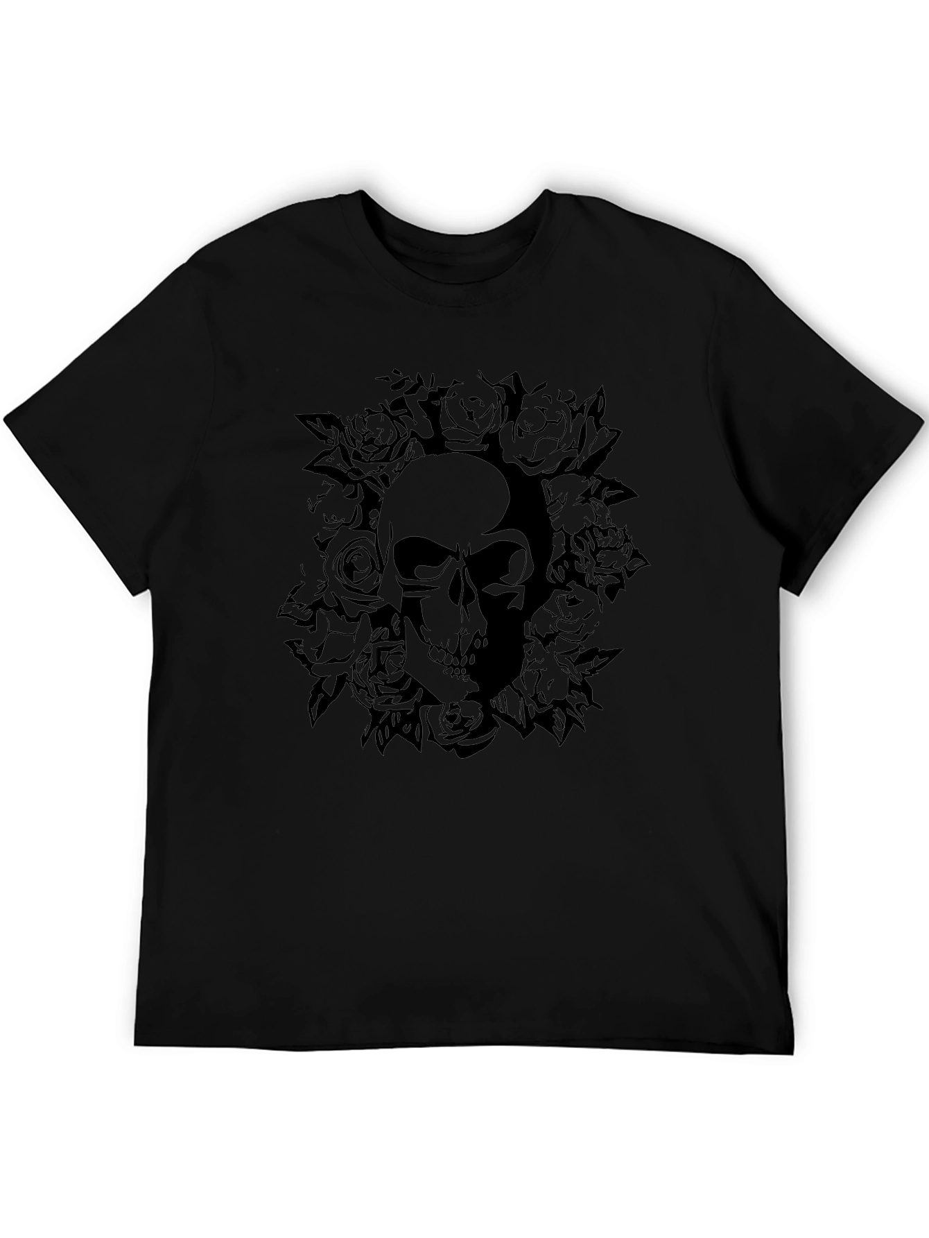 Skull and Roses Graphic T-Shirt - Dark Aesthetic