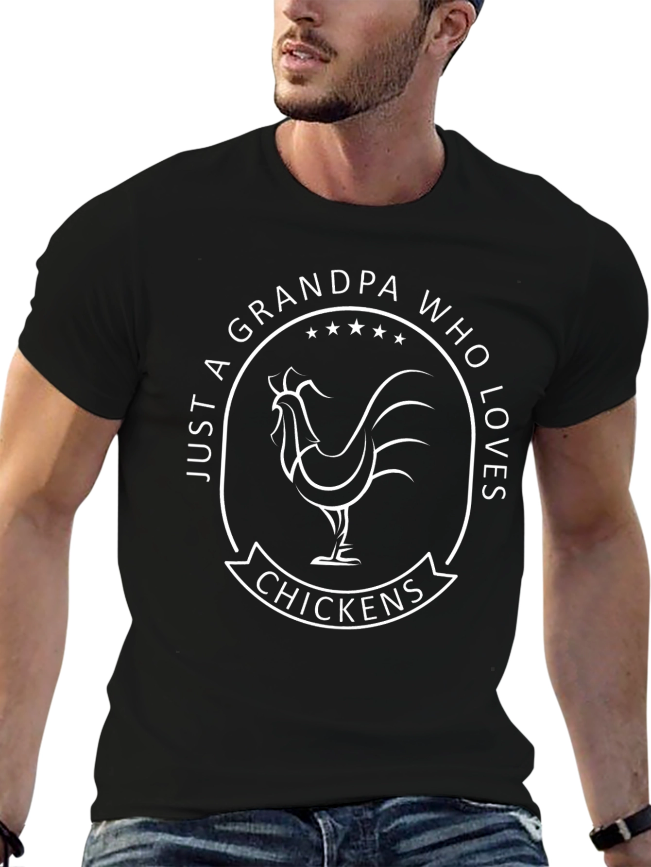 Just A Grandpa Who Loves Chickens T-Shirt