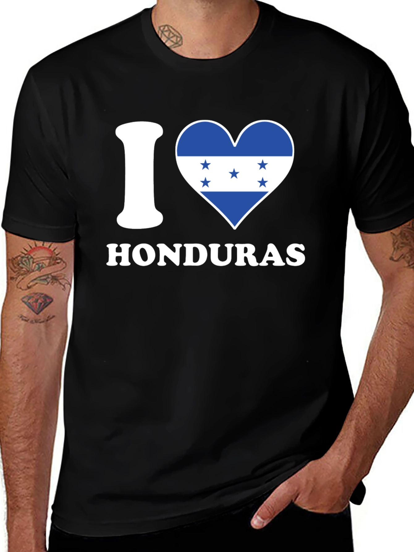 I Heart Honduras T-Shirt - Mens Black Tee