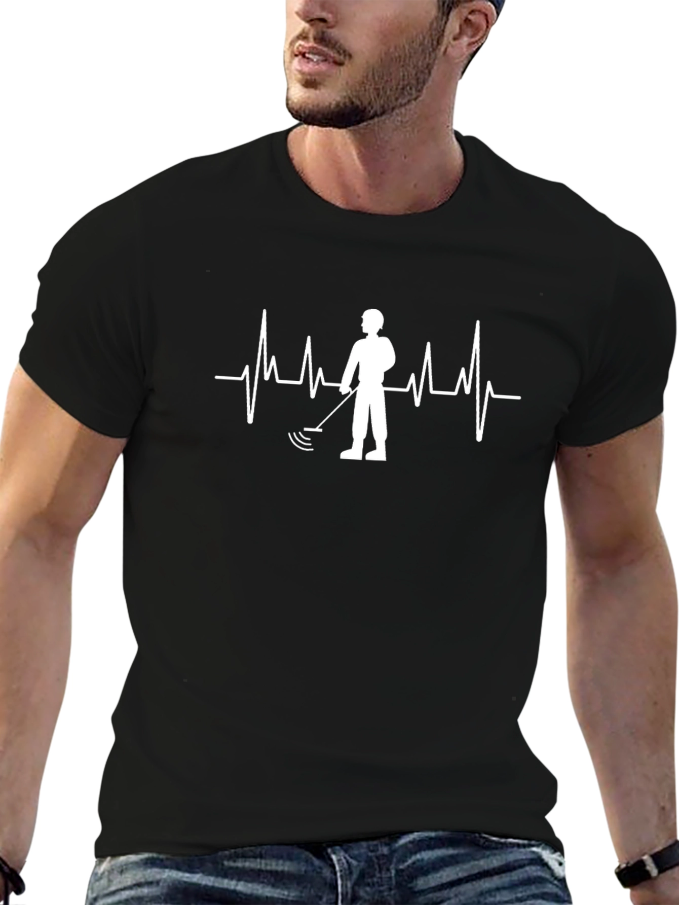 Metal Detecting Heartbeat T-Shirt
