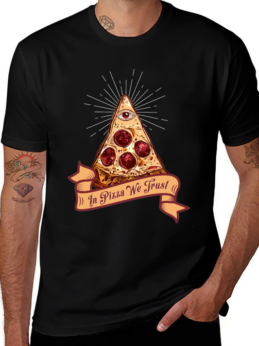 Pizza Illuminati T-Shirt - In Pizza We Trust Funny Tee