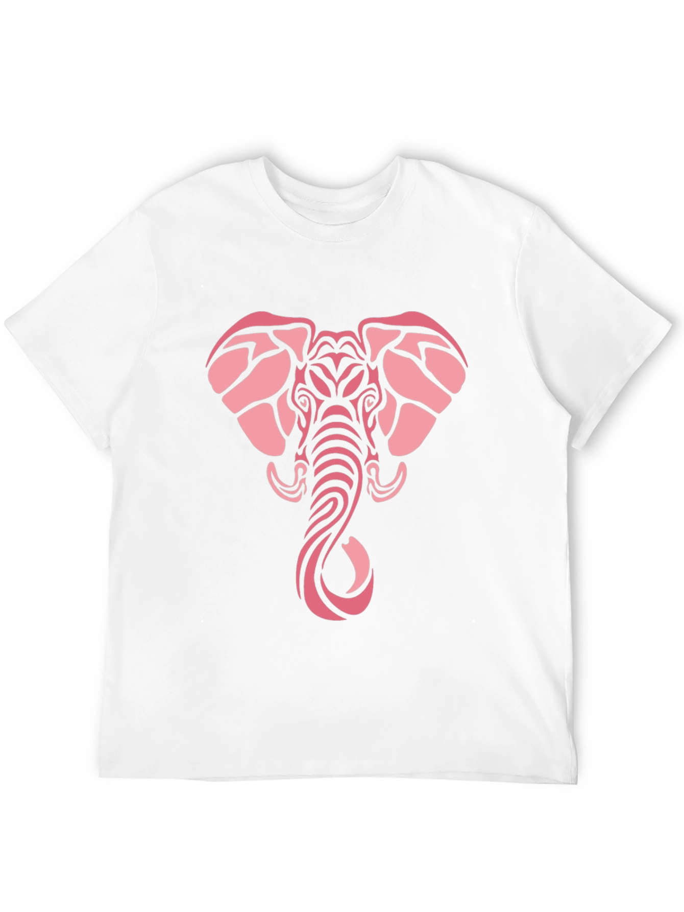 Tribal Elephant Graphic Tee - Black Cotton Comfort