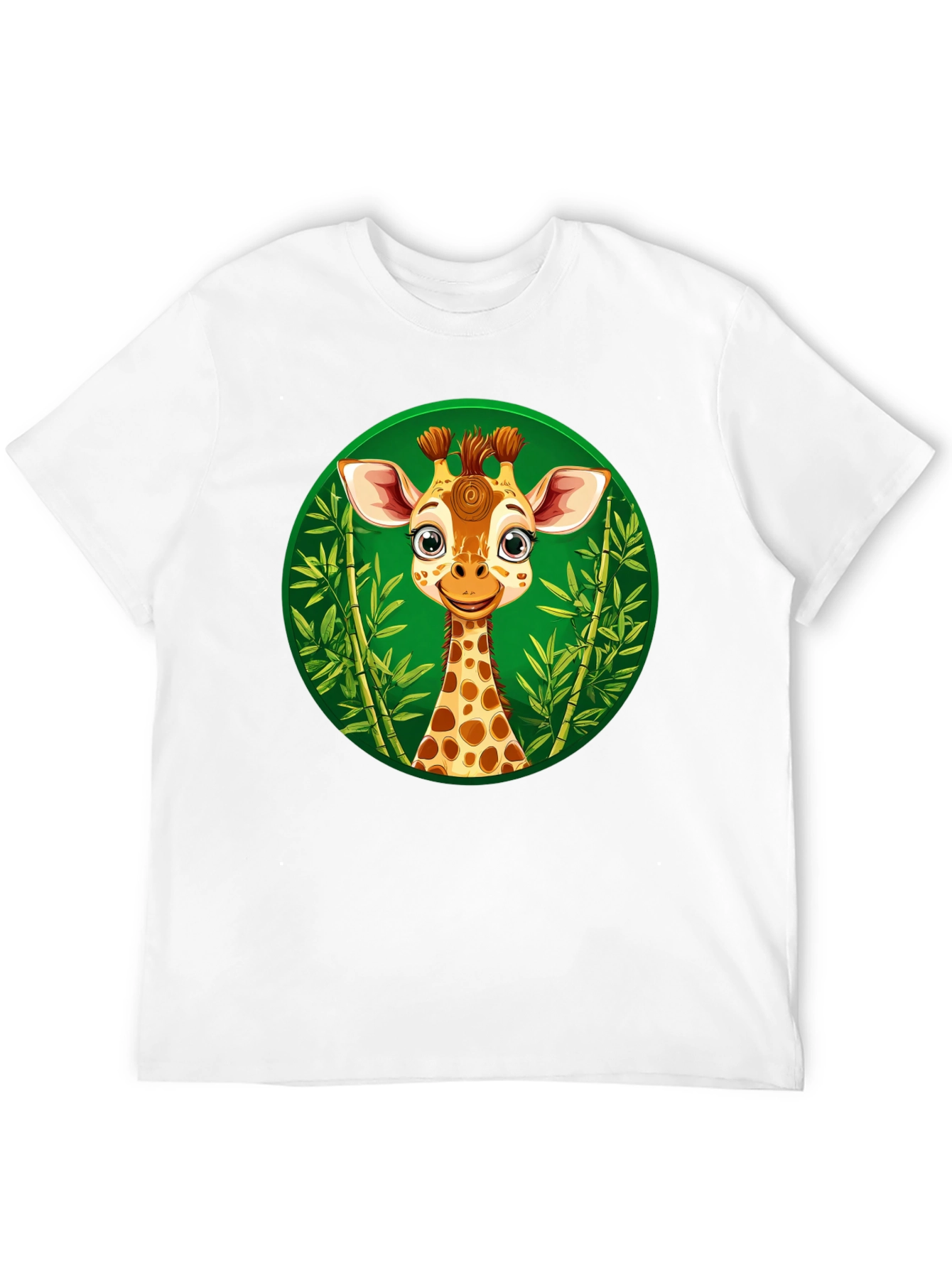 Cute Giraffe Graphic Tee - Black Unisex Shirt