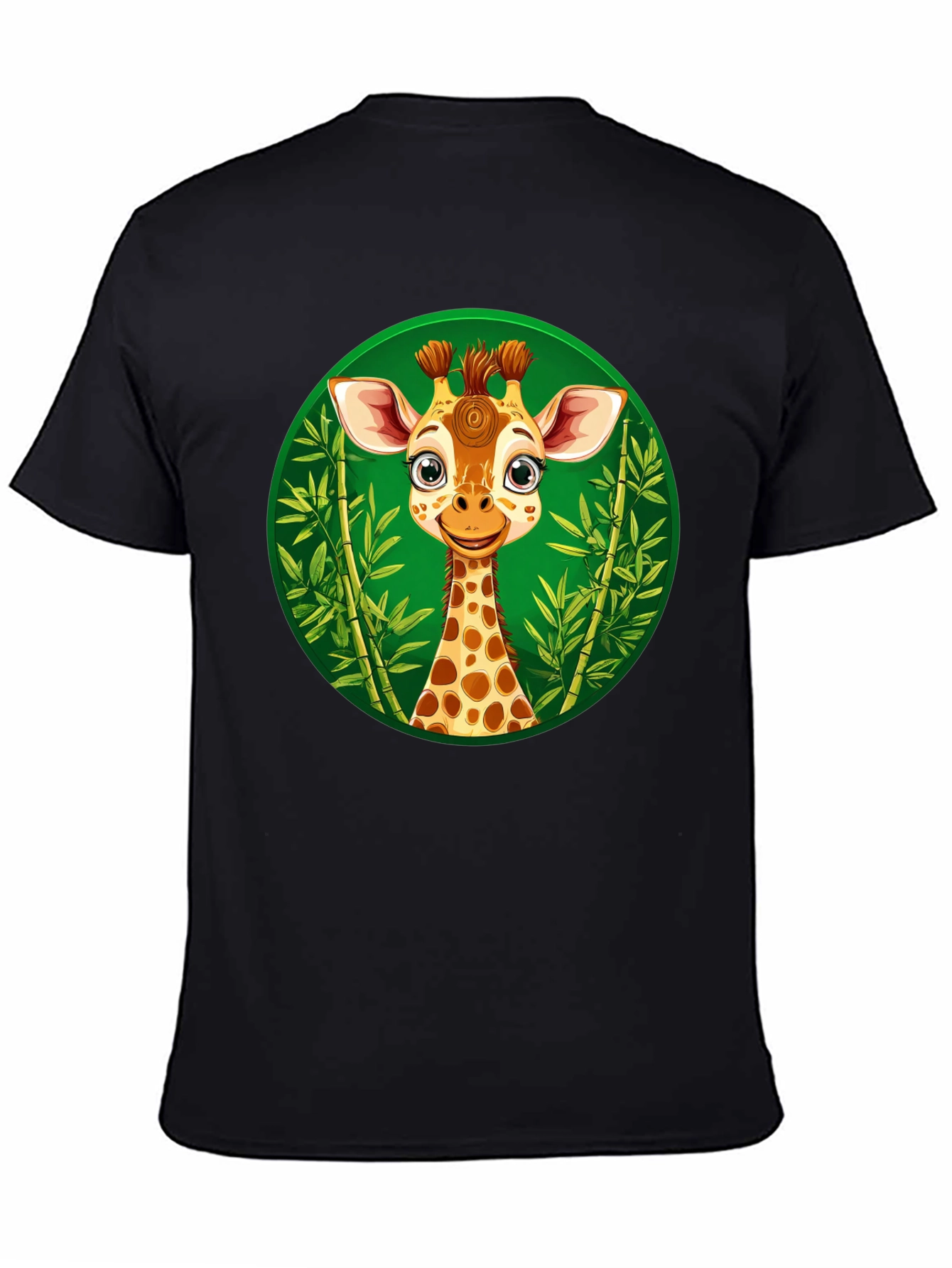 Cute Giraffe Graphic Tee - Black Unisex Shirt