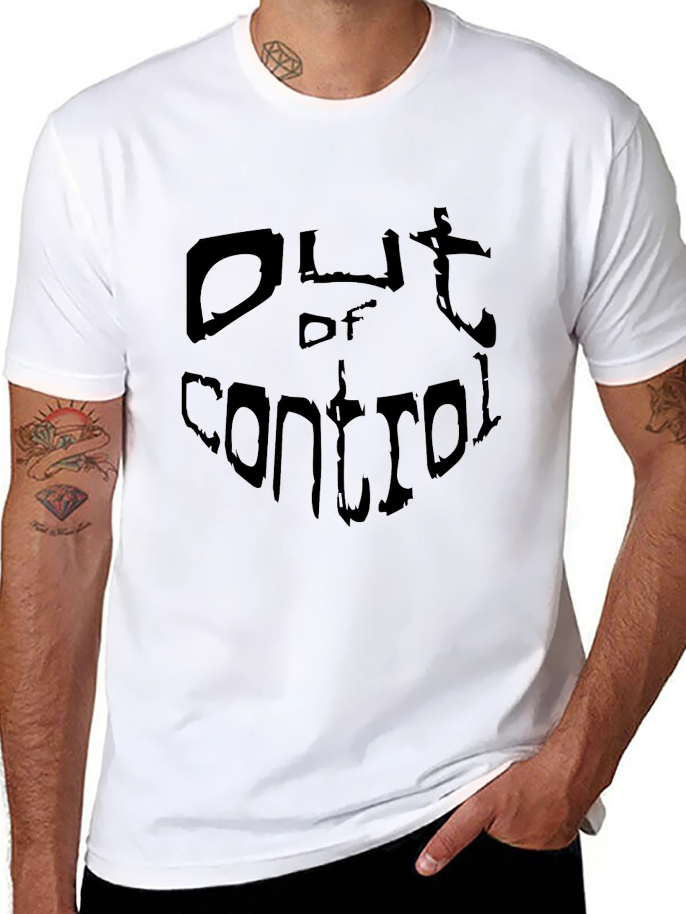 Out of Control Black Graphic Tee