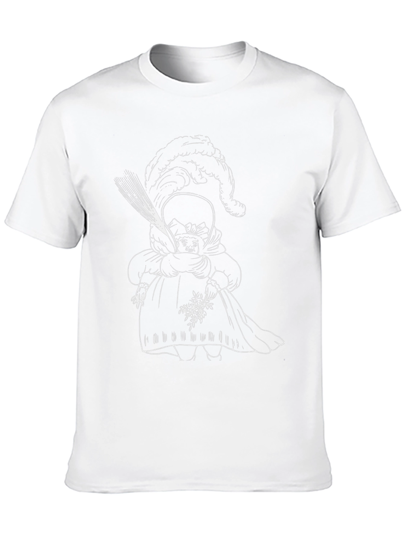 Whimsical Doll Graphic Tee - Unique Black T-Shirt