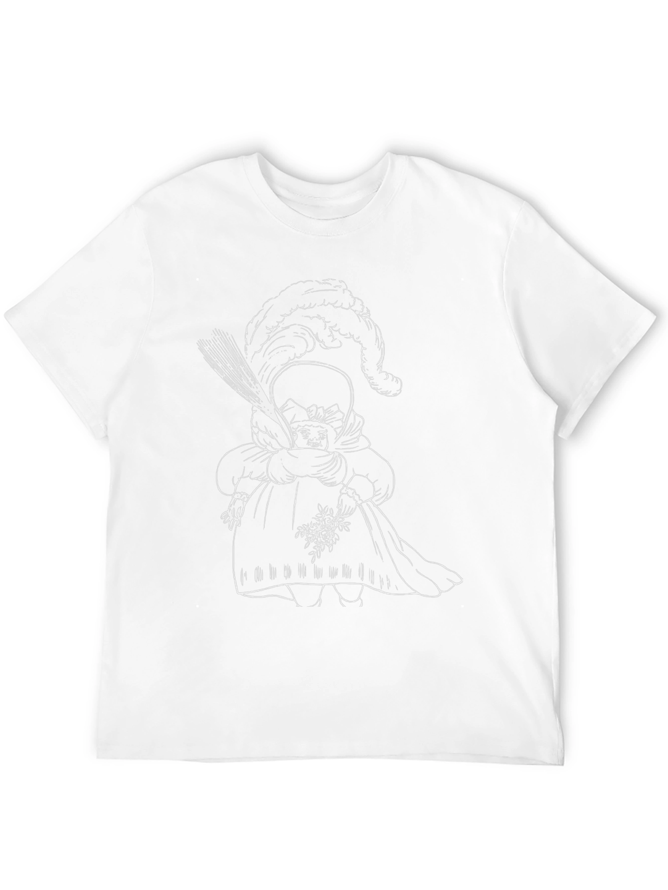 Whimsical Doll Graphic Tee - Unique Black T-Shirt