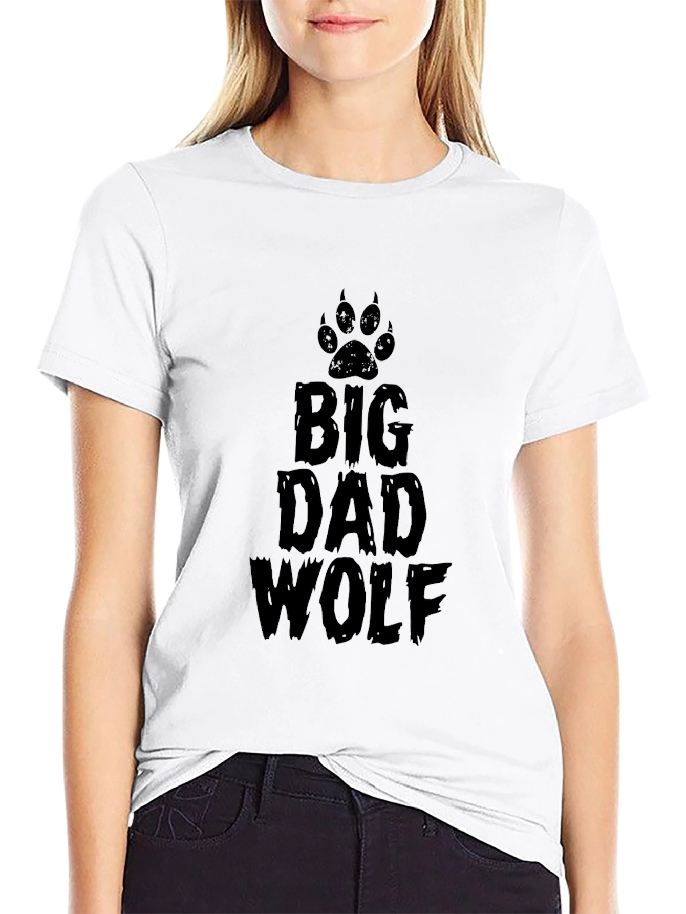 Big Dad Wolf Graphic Tee - Mens Black T-Shirt