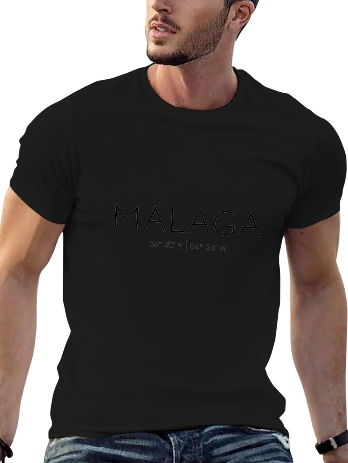 Malaga Coordinates Graphic T-Shirt